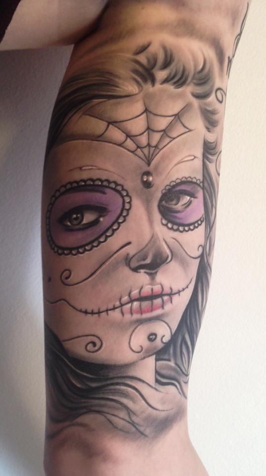 tattoo mini galleri, day of death, sugar skull