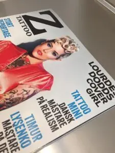 Z Tattoo Magazine cover featuring Tattoo Mini , titled “ Danish master of realism”