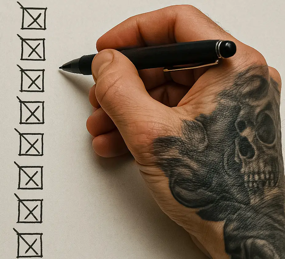 hvad må man efter tatovering - healing tatovering København