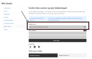 Tattoo Mini belønningsprogram – del dit invitation link og få 200 kr. gavekort.